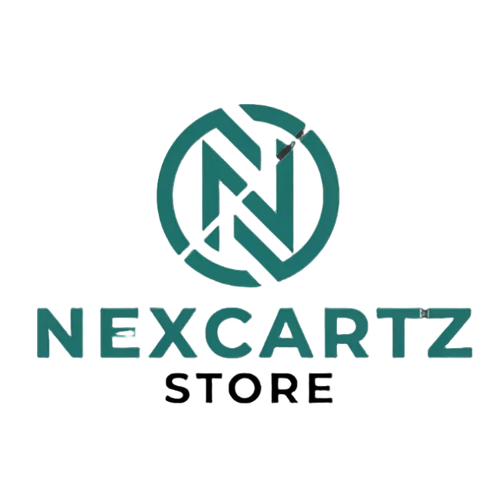 NEXCARTZ STORE logo with a teal circular interlocking 'N' emblem and the text 'NEXCARTZ STORE' on a plain white background

